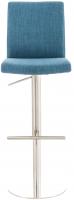 Barhocker Cadiz Stoff edelstahl blau 