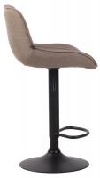 Barhocker Lentini Stoff schwarz taupe Barhocker Lentini Stoff schwarz taupe