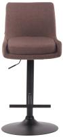Barhocker Club Stoff schwarz braun 