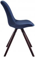 Besucherstuhl Toulouse Samt Rund cappuccino (eiche) blau Besucherstuhl Toulouse Samt Rund cappuccino (eiche) blau