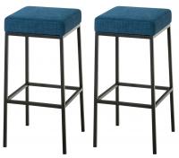 2er Set Barhocker Montreal 85 Stoff schwarz blau 2er Set Barhocker Montreal 85 Stoff schwarz blau