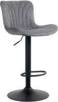 Barhocker Linus Samt dunkelgrau Barhocker Linus Samt dunkelgrau