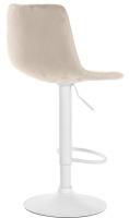 2er Set Barhocker Divo Samt Weiß creme 2er Set Barhocker Divo Samt Weiß creme