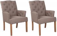 2er Set Stuhl Sugar Stoff antik-hell taupe 2er Set Stuhl Sugar Stoff antik-hell taupe