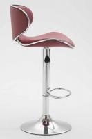 2er Set Barhocker Las Vegas V2 Kunstleder chrom bordeauxrot 