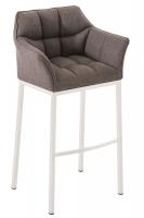 Barhocker Damaso W Stoff mit 4-Fuß Gestell grau Barhocker Damaso W Stoff mit 4-Fuß Gestell grau