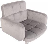 Barhocker Los Angeles Samt chrom grau 