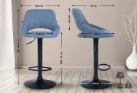 2er Set Barhocker Milet Stoff B blau 2er Set Barhocker Milet Stoff B blau