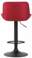 2er Set Barhocker Lentini Stoff schwarz rot 2er Set Barhocker Lentini Stoff schwarz rot