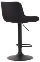 Barhocker Lentini Stoff schwarz schwarz Barhocker Lentini Stoff schwarz schwarz