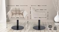 Lounger Damaso Stoff elfenbein 