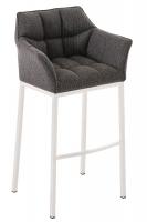 Barhocker Damaso W Stoff mit 4-Fuß Gestell titangrau Barhocker Damaso W Stoff mit 4-Fuß Gestell titangrau