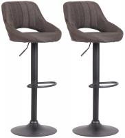 2er Set Barhocker Milet Stoff B dunkelgrau 2er Set Barhocker Milet Stoff B dunkelgrau