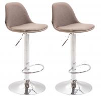 2er Set Barhocker Kiel Stoff taupe 2er Set Barhocker Kiel Stoff taupe
