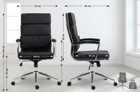 Bürostuhl Cleveland Kunstleder schwarz 