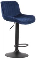 Barhocker Lentini Samt schwarz blau Barhocker Lentini Samt schwarz blau