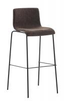 Barhocker Hoover Stoff 4-Fuß Gestell schwarz braun Barhocker Hoover Stoff 4-Fuß Gestell schwarz braun