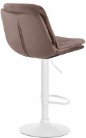 Barhocker Laurel Samt weiß braun 