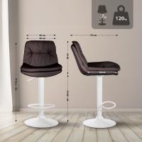 Barhocker Laurel Kunstleder weiß braun Barhocker Laurel Kunstleder weiß braun