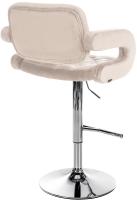 Barhocker Dublin Samt chrom creme Barhocker Dublin Samt chrom creme