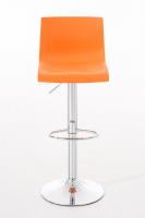 2er Set Barhocker Hoover Kunststoff chrom orange 2er Set Barhocker Hoover Kunststoff chrom orange