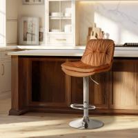 Barhocker Laurel Kunstleder chrom hellbraun Barhocker Laurel Kunstleder chrom hellbraun