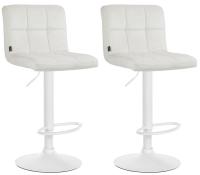 2er Set Barhocker Peru Samt weiß creme 2er Set Barhocker Peru Samt weiß creme