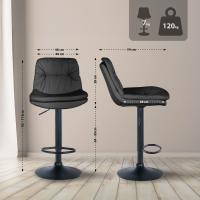 Barhocker Laurel Kunstleder schwarz schwarz Barhocker Laurel Kunstleder schwarz schwarz