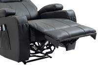 Sessel Hepler mit Massagefunktion Echtleder schwarz Sessel Hepler mit Massagefunktion Echtleder schwarz