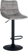 2er Set Barhocker Jerry Samt schwarz grau 