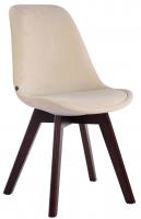 Besucherstuhl Borneo V2 Samt walnuss creme Besucherstuhl Borneo V2 Samt walnuss creme