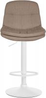 Barhocker Laurel Stoff weiß taupe Barhocker Laurel Stoff weiß taupe