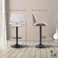 Barhocker Clawson Stoff schwarz walnuss/creme Barhocker Clawson Stoff schwarz walnuss/creme