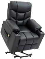 Sessel Andover Echtleder schwarz