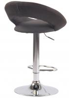 Barhocker Olinda Stoff chrom dunkelgrau Barhocker Olinda Stoff chrom dunkelgrau