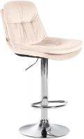 Barhocker Laurel Samt chrom creme 