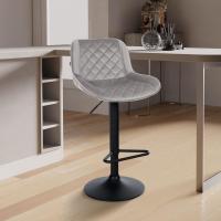 Barhocker Kasson Samt grau Barhocker Kasson Samt grau