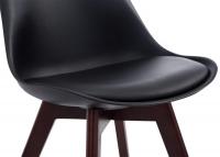 4er Set Besucherstühle Borneo V2 Walnuss Kunstleder schwarz 4er Set Besucherstühle Borneo V2 Walnuss Kunstleder schwarz
