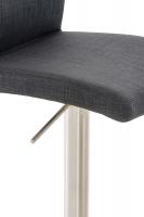 Barhocker Cadiz Stoff edelstahl dunkelgrau Barhocker Cadiz Stoff edelstahl dunkelgrau