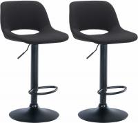 2er Set Barhocker Camden Stoff schwarz schwarz 2er Set Barhocker Camden Stoff schwarz schwarz