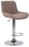 Barhocker Lentini Stoff chrom taupe Barhocker Lentini Stoff chrom taupe