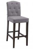 Barhocker Louise Stoff antik hellgrau Barhocker Louise Stoff antik hellgrau