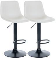 2er Set Barhocker Divo Kunstleder schwarz weiß 2er Set Barhocker Divo Kunstleder schwarz weiß