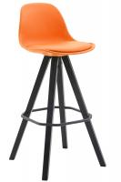 Barhocker Franklin Kunstleder Square Schwarz (eiche) orange Barhocker Franklin Kunstleder Square Schwarz (eiche) orange