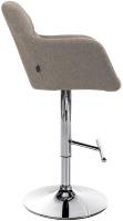 Barhocker Natoma Stoff chrom taupe 