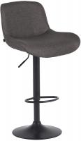 Barhocker Solon Schwarz Stoff dunkelgrau Barhocker Solon Schwarz Stoff dunkelgrau
