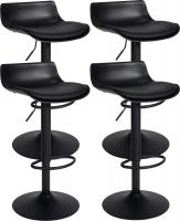 4er Set Barhocker Aveiro Kunstleder schwarz 4er Set Barhocker Aveiro Kunstleder schwarz