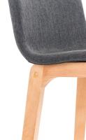 2er Set Barhocker Hoover Stoff Natura dunkelgrau 2er Set Barhocker Hoover Stoff Natura dunkelgrau