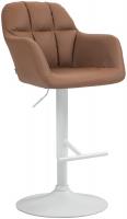 Barhocker Natoma Kunstleder weiß hellbraun Barhocker Natoma Kunstleder weiß hellbraun