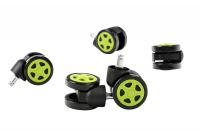 5er Pack Racing Bodenrollen schwarz/grün 5er Pack Racing Bodenrollen schwarz/grün